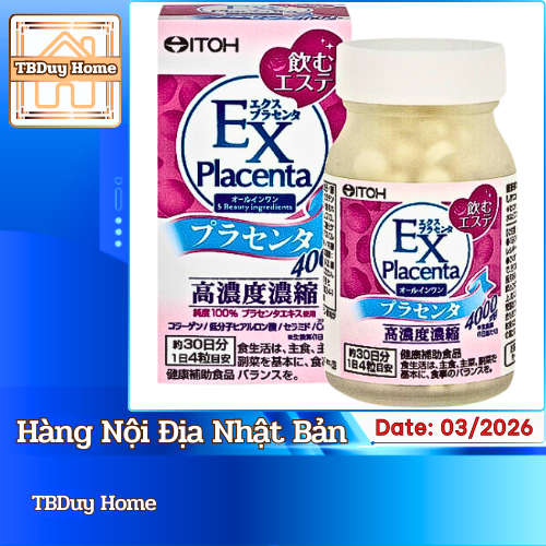Viên uống nhau thai Ex Placenta 4000mg ITOH Nhật Bản 120 viên