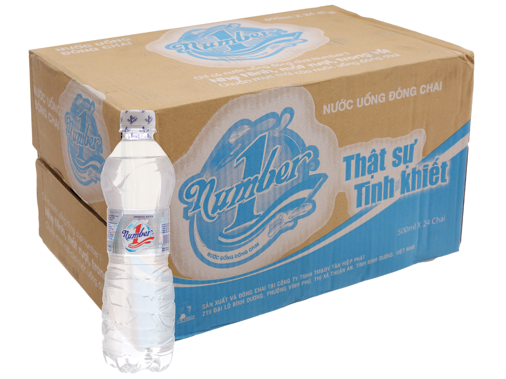 Thùng 24 Chai Nước Suối Tinh Khiết Number One 500ml
