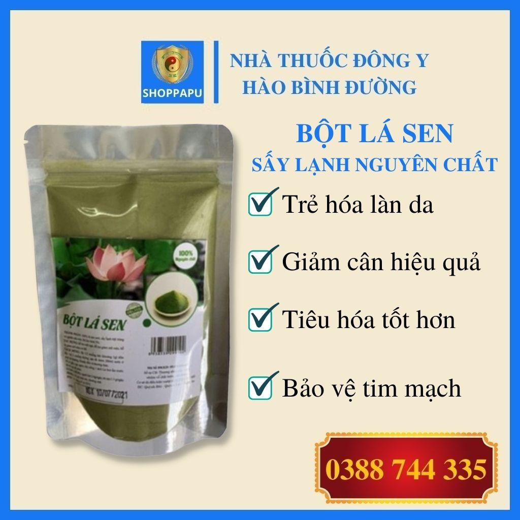 Bột lá sen sấy lạnh nguyên chất giúp an thần giảm cân