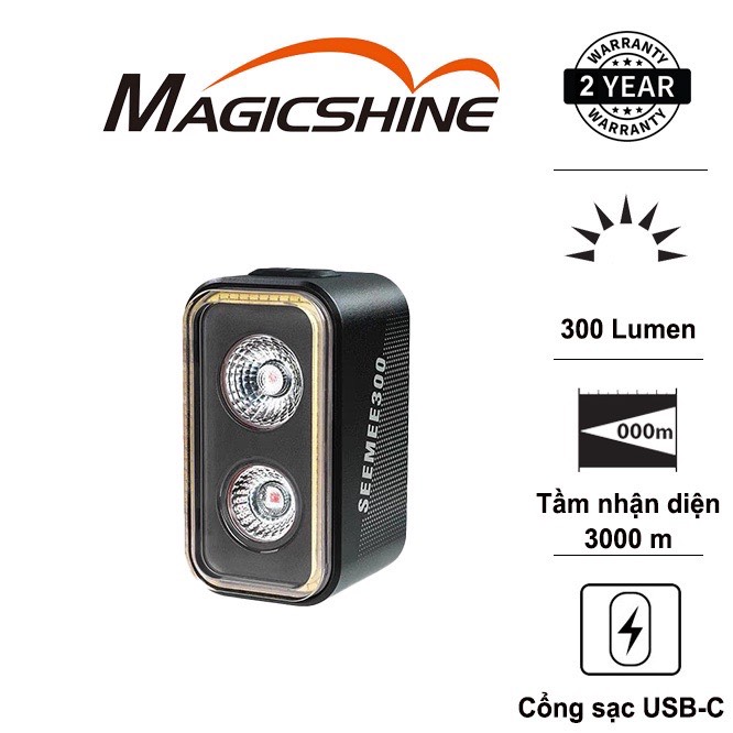 Đèn hậu xe đạp magicshine seemee 300 độ sáng 300 lumen pin 1600mah