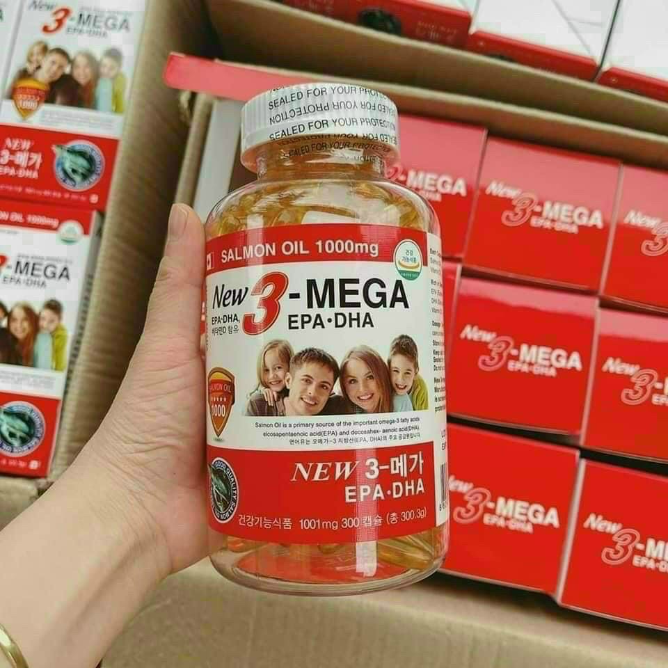 Omega 3 đỏ gia đình hàn quốc - hộp 300 viên