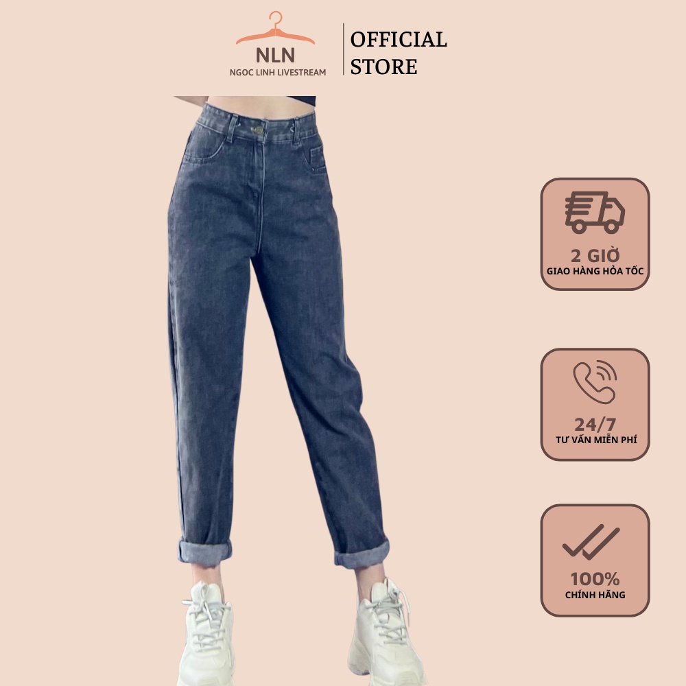 Quần jean nữ / quần bò nữ / quần baggy nữ / quần bò / quần jean quần baggy cạp cao xắn gấu