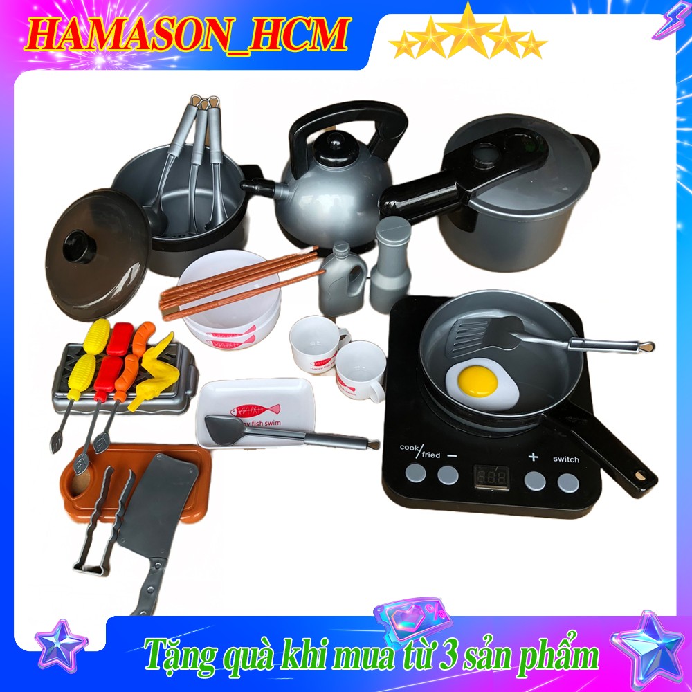 Bộ đồ chơi nấu ăn cho bé, bộ đồ chơi làm bếp cho bé, đồ chơi làm bêp 36 chi tiết - 88 chi tiết