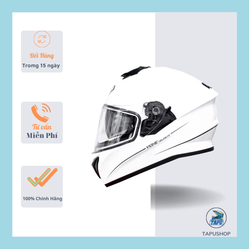 [CHÍNH HÃNG] MŨ BẢO HIỂM FULLFACE YOHE 981 TRẮNG