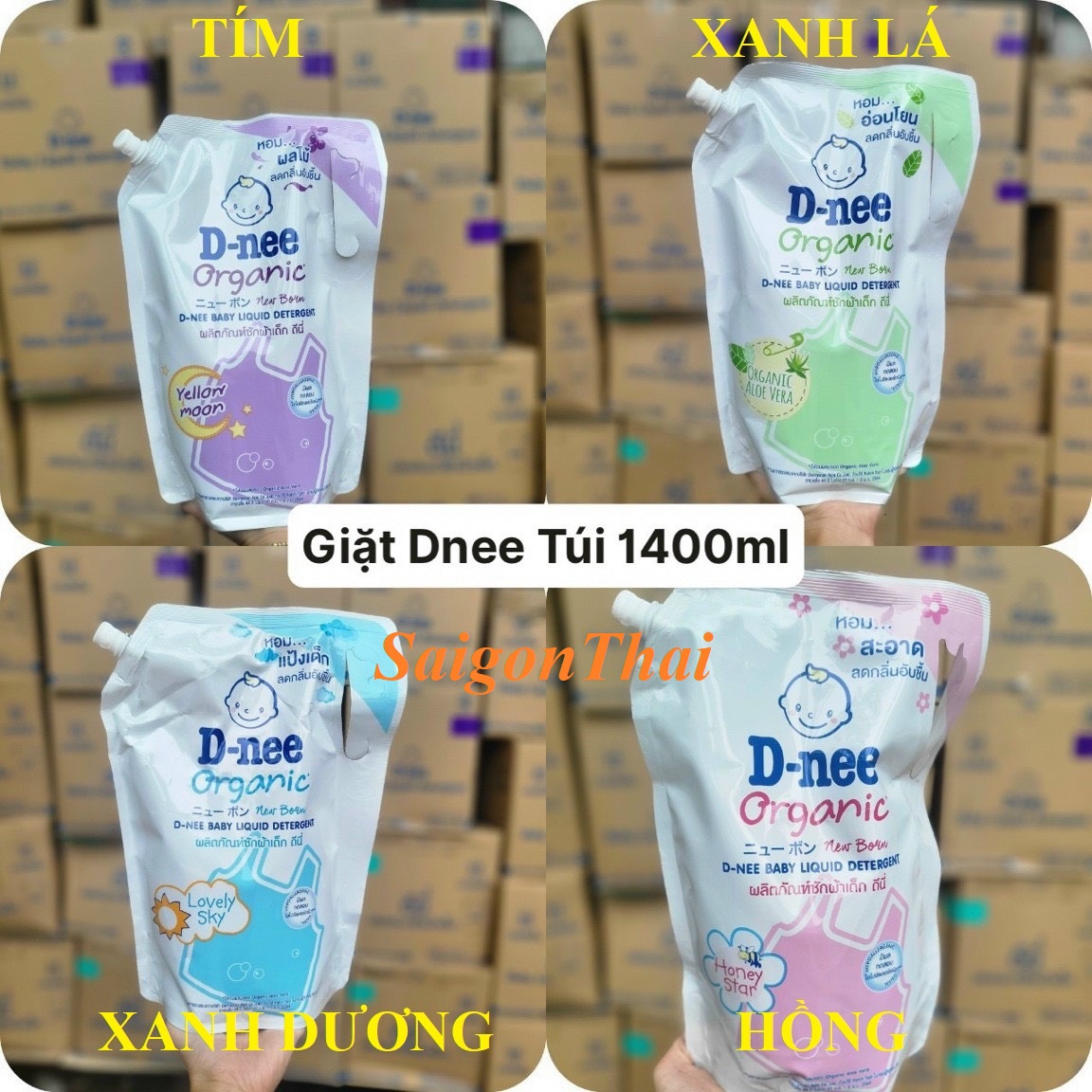 Combo 2 gói nước giặt xã dnee túi 1400 ml- hàng thái lan