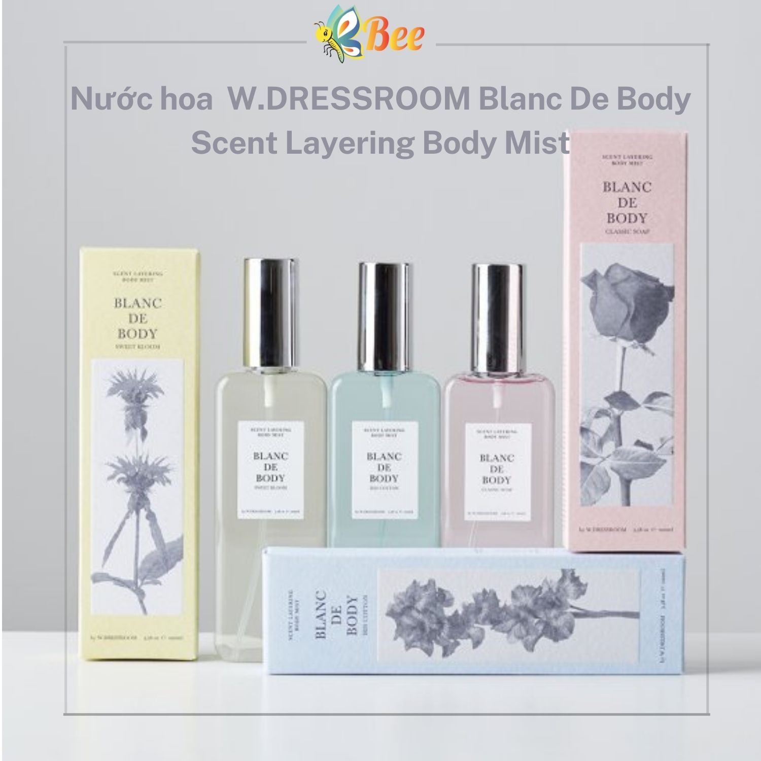 Nước hoa w.dressroom blanc de body scent layering body mist