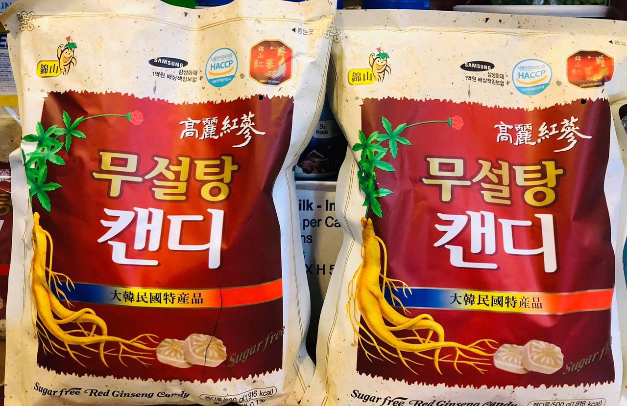 Kẹo hồng sâm không đường sugar free red ginseng candy - hàn quốc