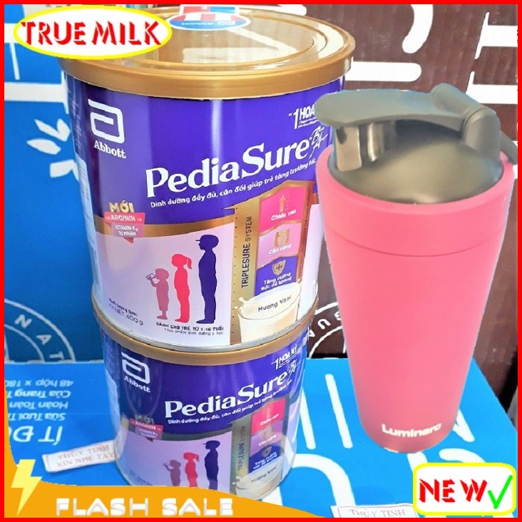 Combo 2 lon Pediasure BA hương Vani 400g (Tặng ly lắc innox cao cấp - Flash sale) - Pediasure 400g - ba vani - sua pediasure - pediasure vani - abbott pediasure hương vani - sua bot chinh hang - sua bot cho tre em - sua cong thuc - sua bot cho be