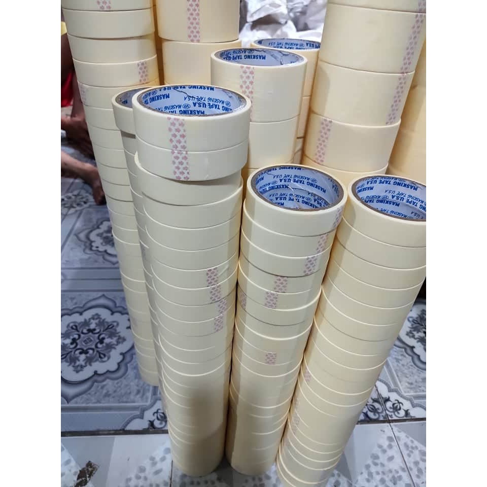 1 cây băng keo giấy nhăn khổ 2,5f và 5f