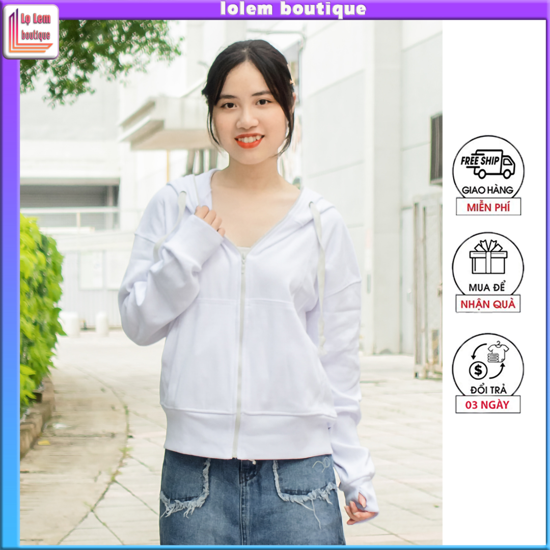 Áo khoác Nữ có nón form rộng chống nắng đi học, chất nỉ thun gân cao cấp - Hot trend 2023