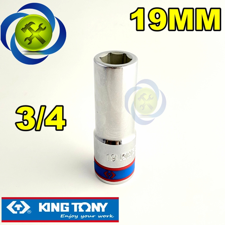 Tuýp 19mm loại 3/4 inch dài màu trắng 6 cạnh kingtony 623519m