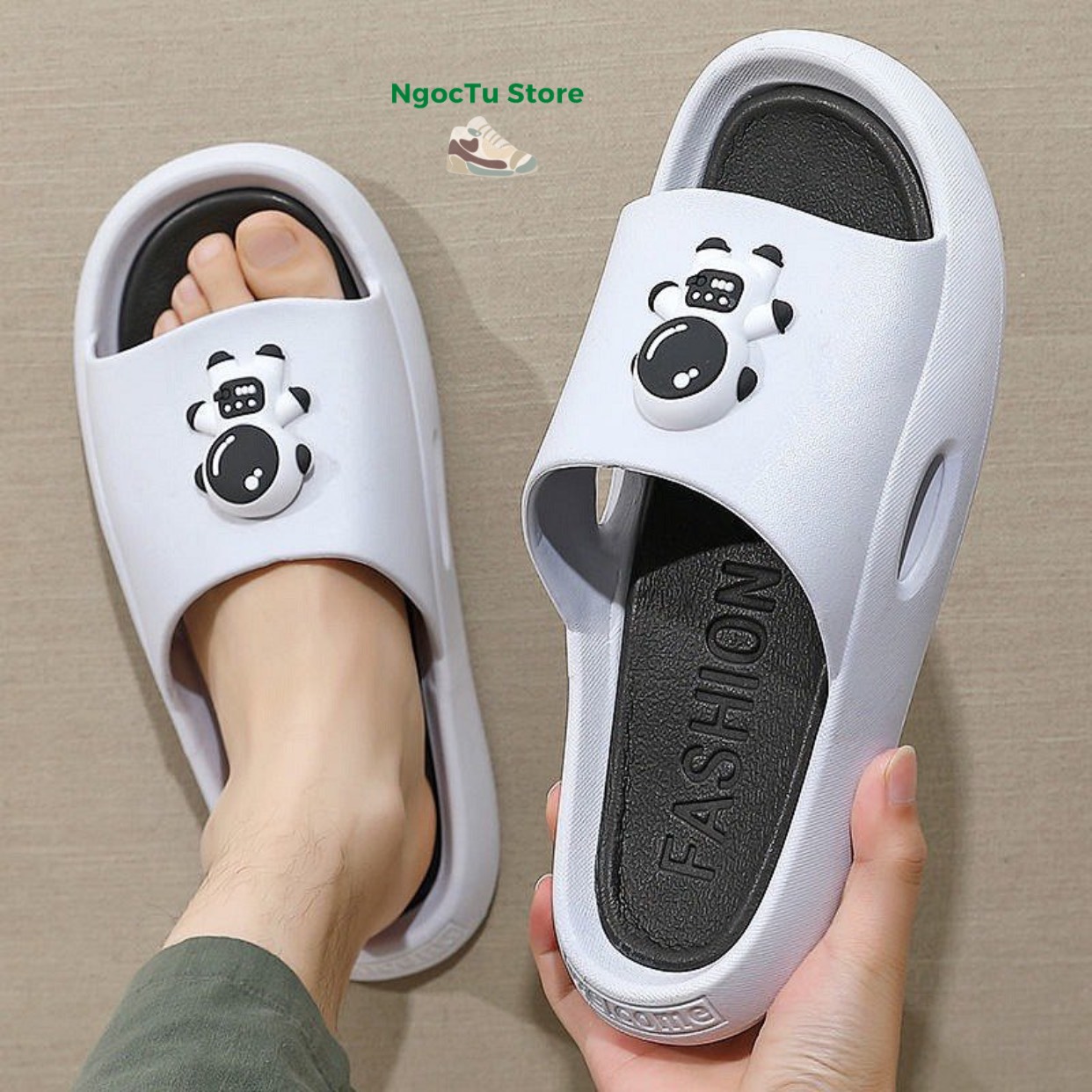 Dép bánh mỳ nam nữ thời trang sườn lỗ phi hành gia