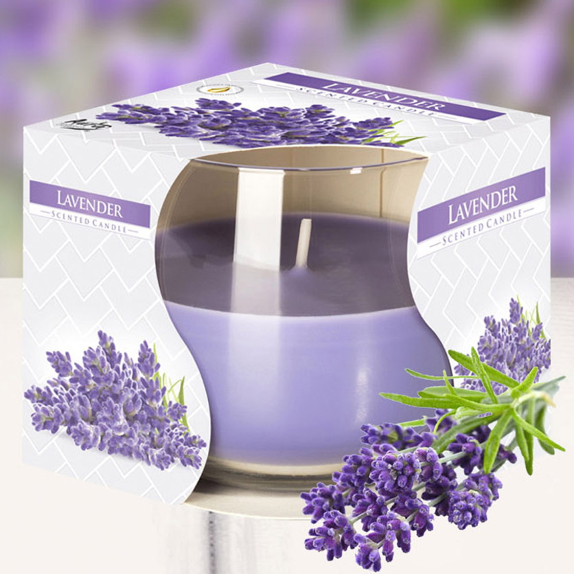 Ly nến thơm tinh dầu Bispol Lavender HOA OẢI HƯƠNG.Nến thơm xông phòng, trang trí, khử mùi, tinh dầu thiên nhiên cao cấp nhập khẩu Châu Âu.100G