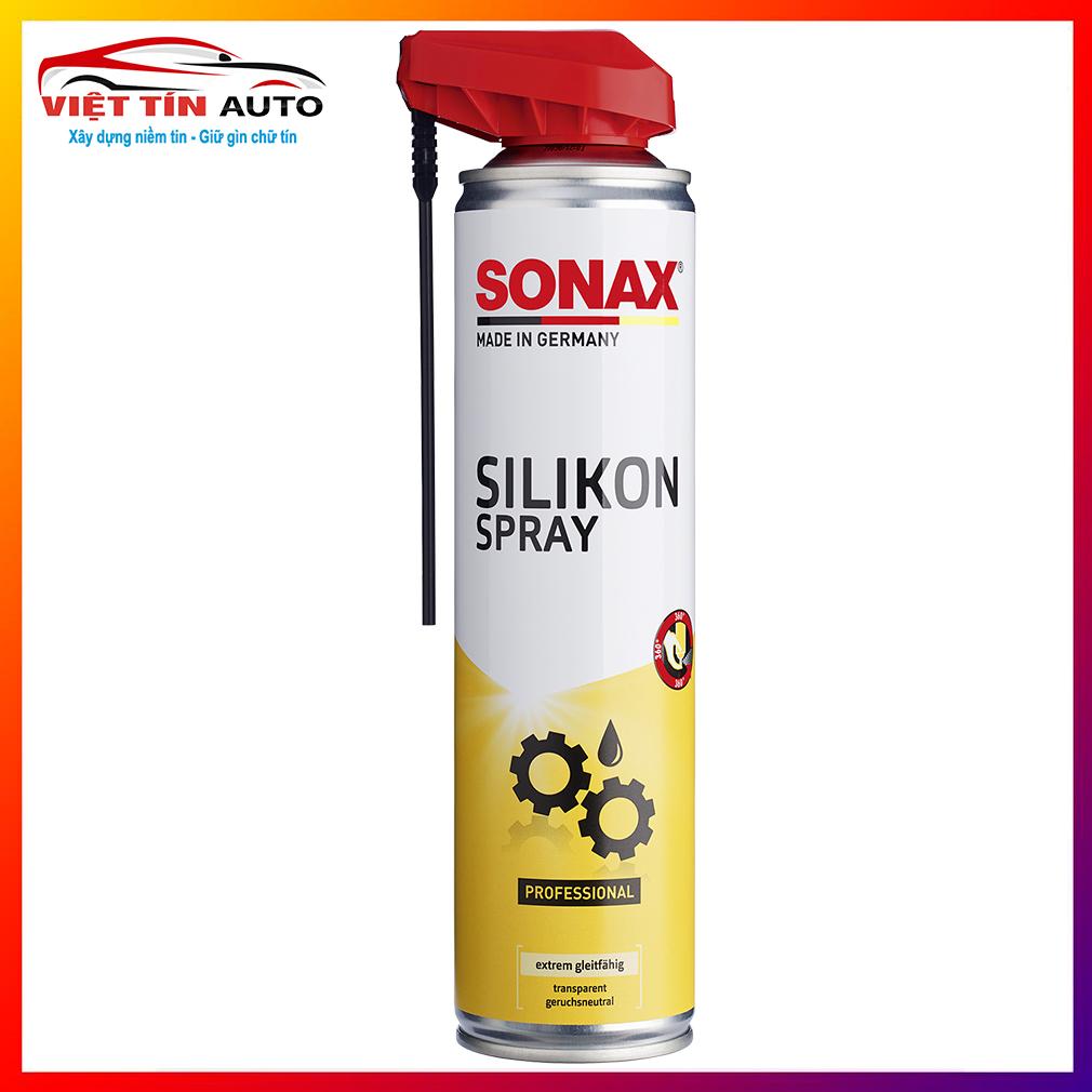 Chai Xịt Silicon Bôi Trơn Bảo Dưỡng Kim Loại Sonax Slllcone Spray With Easyspray 400ml