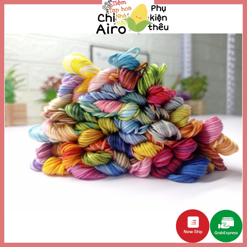 Chỉ loang airo lẻ 1 tép full 78 màu