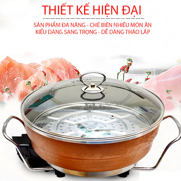 (SALE - 50% ) Nồi lẩu điện đa năng OSAKA 7903S  - Lẩu Điện Osaka Japan -Chảo Lẩu Điện Đa Năng Osaka 7903S / 3.5 Lít/ 1350W-Công Suất Lớn Đa Chức Năng Tặng Kèm 01 Vỉ Hấp Tiện Lợi