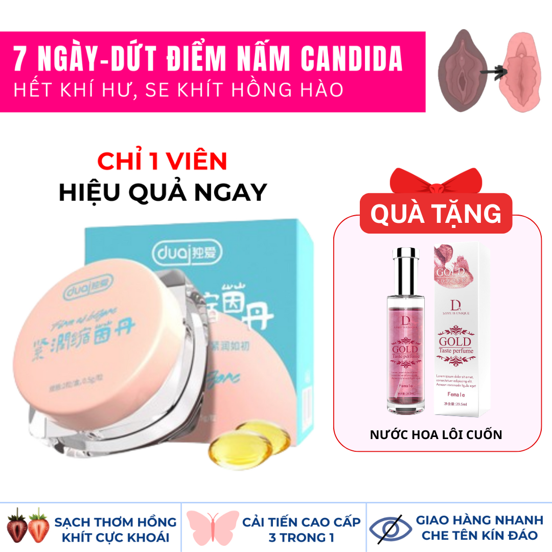 Viên Đặt Se Khít  Kháng Khuẩn Hết Khô Hết Ngứa dứt điểm Phụ Khoa DUAI Bảo Dưỡng Vùng Kín Săn Chắc Tăng Ham Muốn Và Trẻ Hóa Vùng Kín Nhanh Chóng