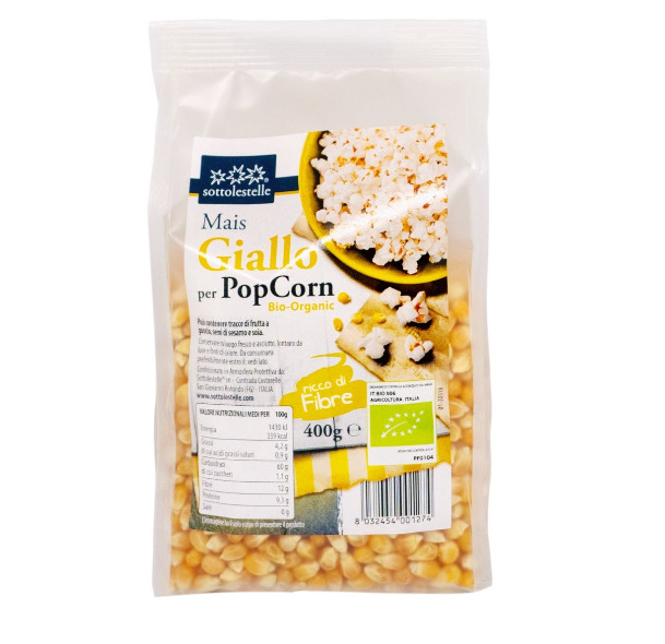 Hạt bỏng ngô vàng hữu cơ Sottolestelle 400g