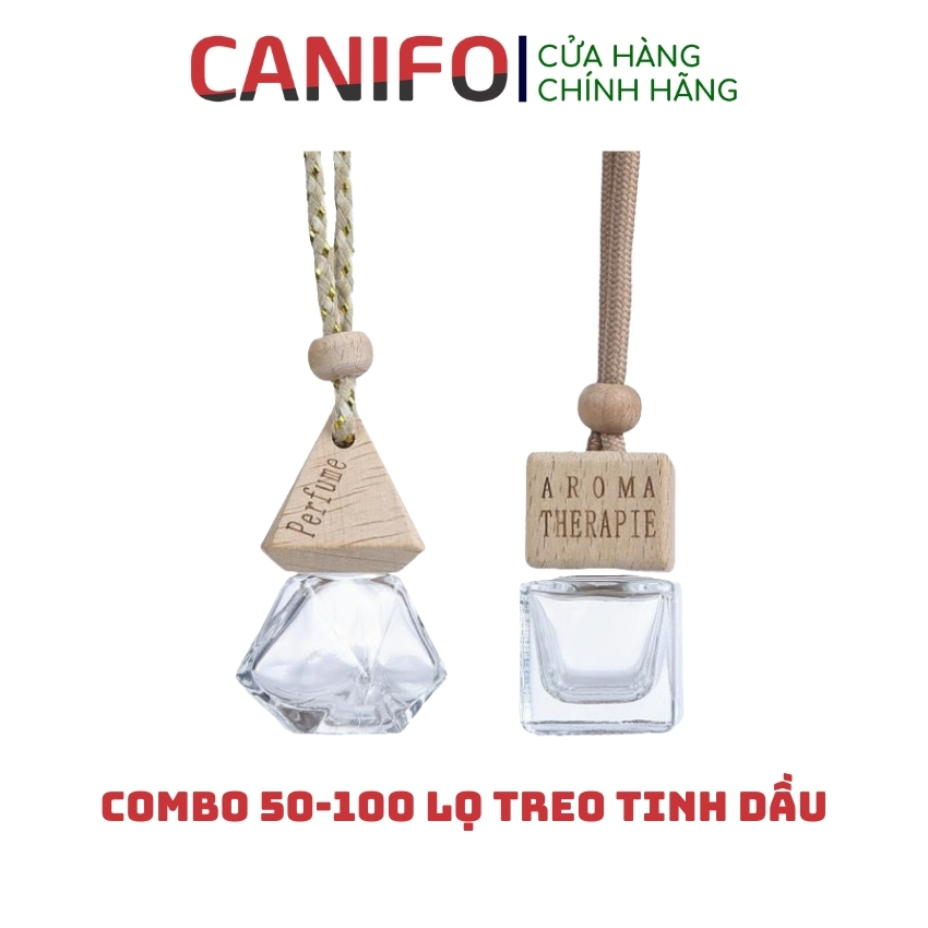 Combo 50-100 lọ đựng tinh dầu treo xe canifo - vỏ lọ đựng tinh dầu thuỷ tinh, lọ chiết tinh dầu thơm treo phòng, treo xe ô tô, tủ quần áo...- giúp làm thơm và khử mùi hiệu quả