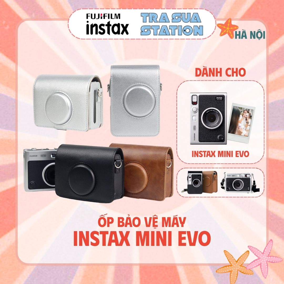 HN BAO DA MÁY CHỤP ẢNH LẤY LIỀN INSTAX MINI EVO - CASE DA CASE TRONG