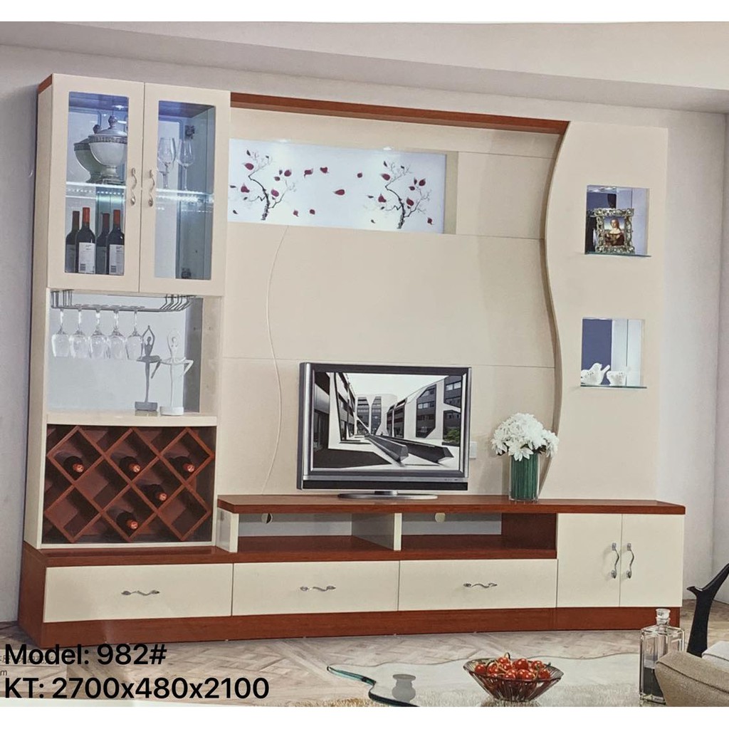 Xả Tủ kệ tivi kiêm tủ rượu phòng khách nhập khẩu. Mã SP 982