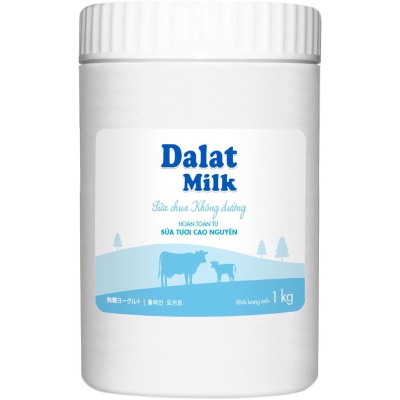 Sữa chua không đường Dalat milk hộp 1kg