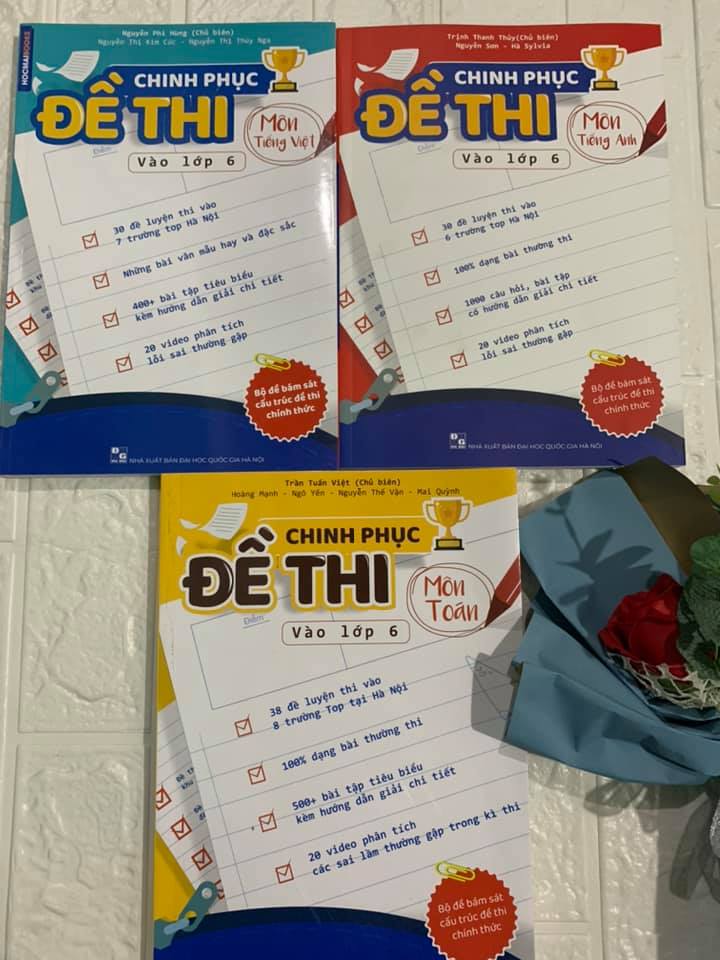 Combo Chinh phục đề thi vào lớp 6 môn Toán - Tiếng Việt - Tiếng Anh