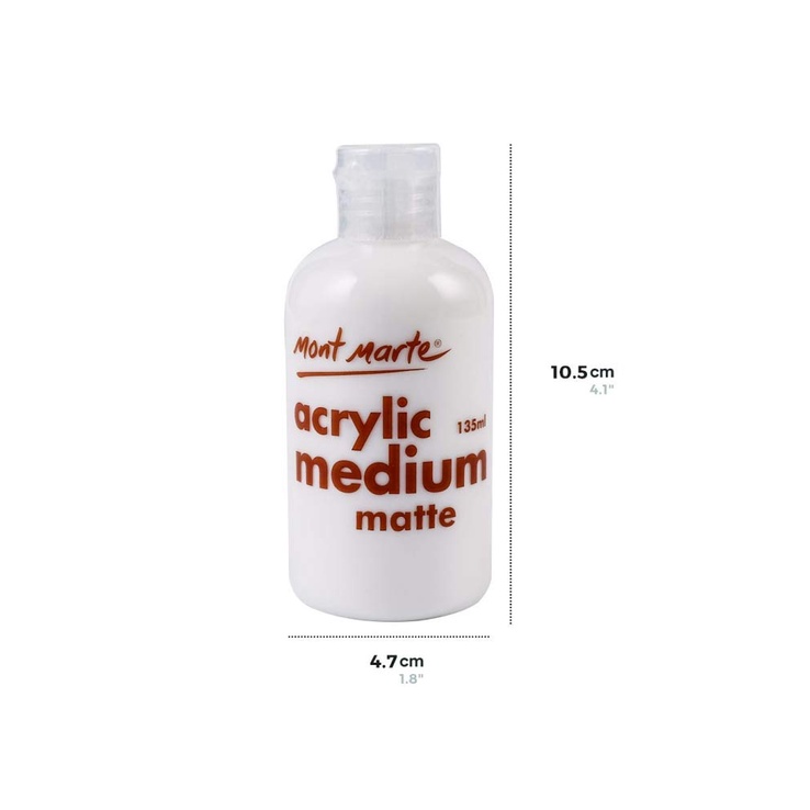 Tuýp/Hộp chiết 10ml dung dịch bảo vệ, phủ bóng đất sét - Dung dịch pha màu Acrylic - Matte Mont marte