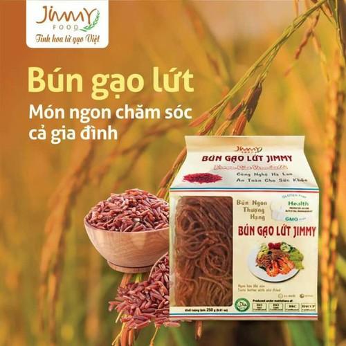 Bún gạo lứt Jimmy - Phù hợp ăn kiêng và tốt cho người tiểu đường bún gạo xuất khẩu Châu Âu