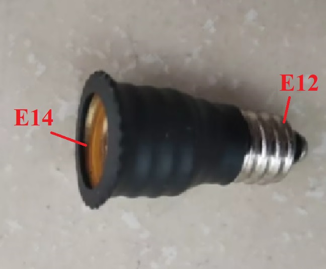CHUYỂN ĐỔI ĐUÔI ĐÈN E14 SANG ĐUÔI E12