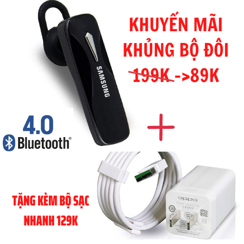 [HCM]XÃ KHO GIÁ SỐC - BỘ ĐÔI TAI NGHE BLUETOOTH + BỘ SẠC NHANH OPPO/SS CAO CẤP - TAI NGHE BLUETOOTH CHẤT LƯỢNG ÂM THANH TO RÕ NGHE NHẠC ĐẦM THOẠI CỰC HAY LIÊN TỤC NHIỀU GIỜ LIỀN