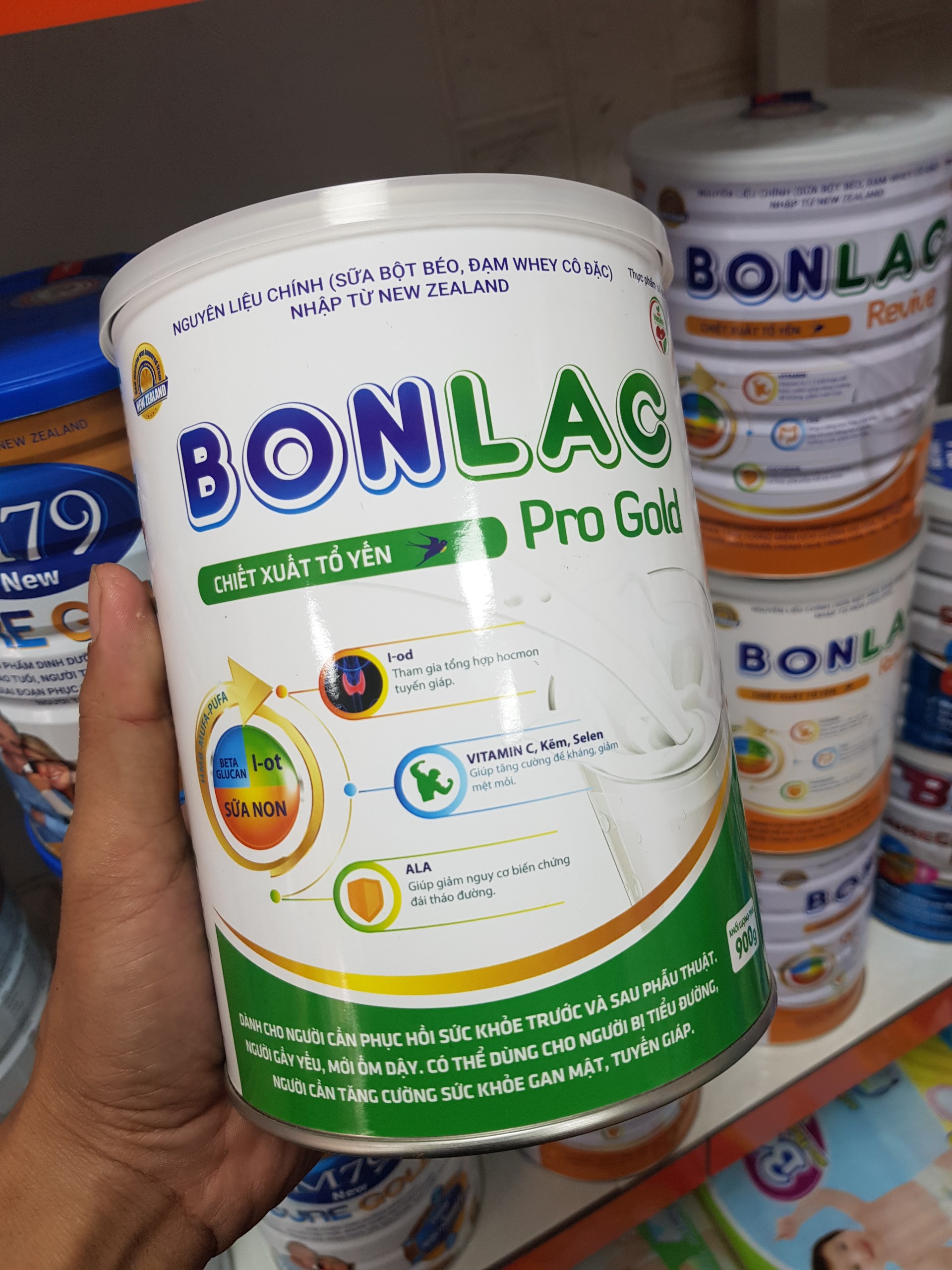 SỮA BONLAC PRO GOLD 900g người cần tăng cường sức khoẻ gan mật, tuyến giáp