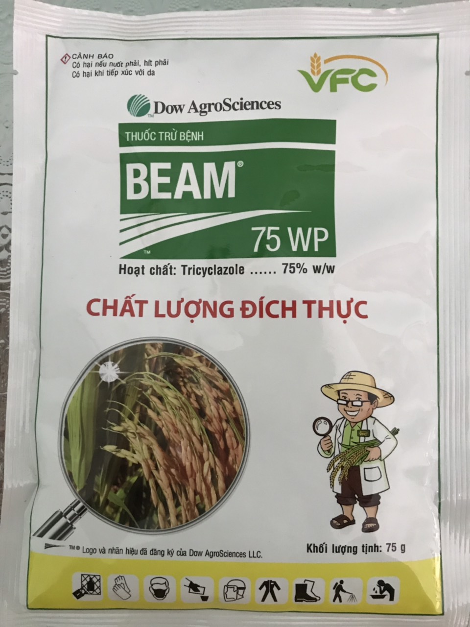 Sản phẩm trừ phấn trắng, sương mai beam 75wp/75gr