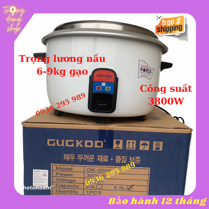 Nồi cơm điện công nghiệp 3800W trọng lượng nấu 6-9kg gạo