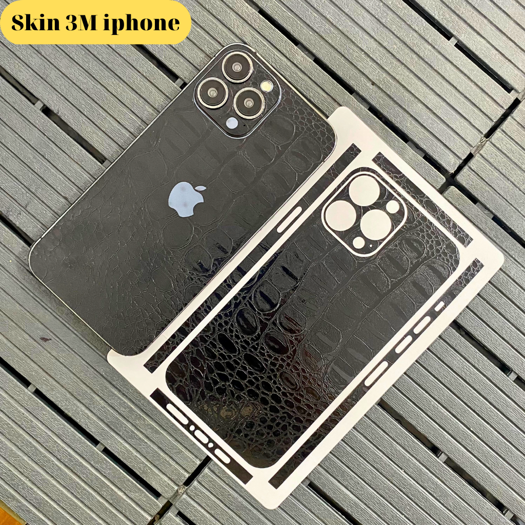Miếng dán skin iphone full viền cao cấp, Skin vân da cá xấu bảo vệ chống trầy chống vân tay làm đẹp thân máy điện thoại. Các dòng iphone series.