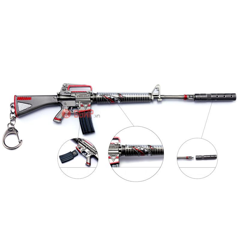 Mô hình M16A4 skin Sharkbite 22cm PUBG