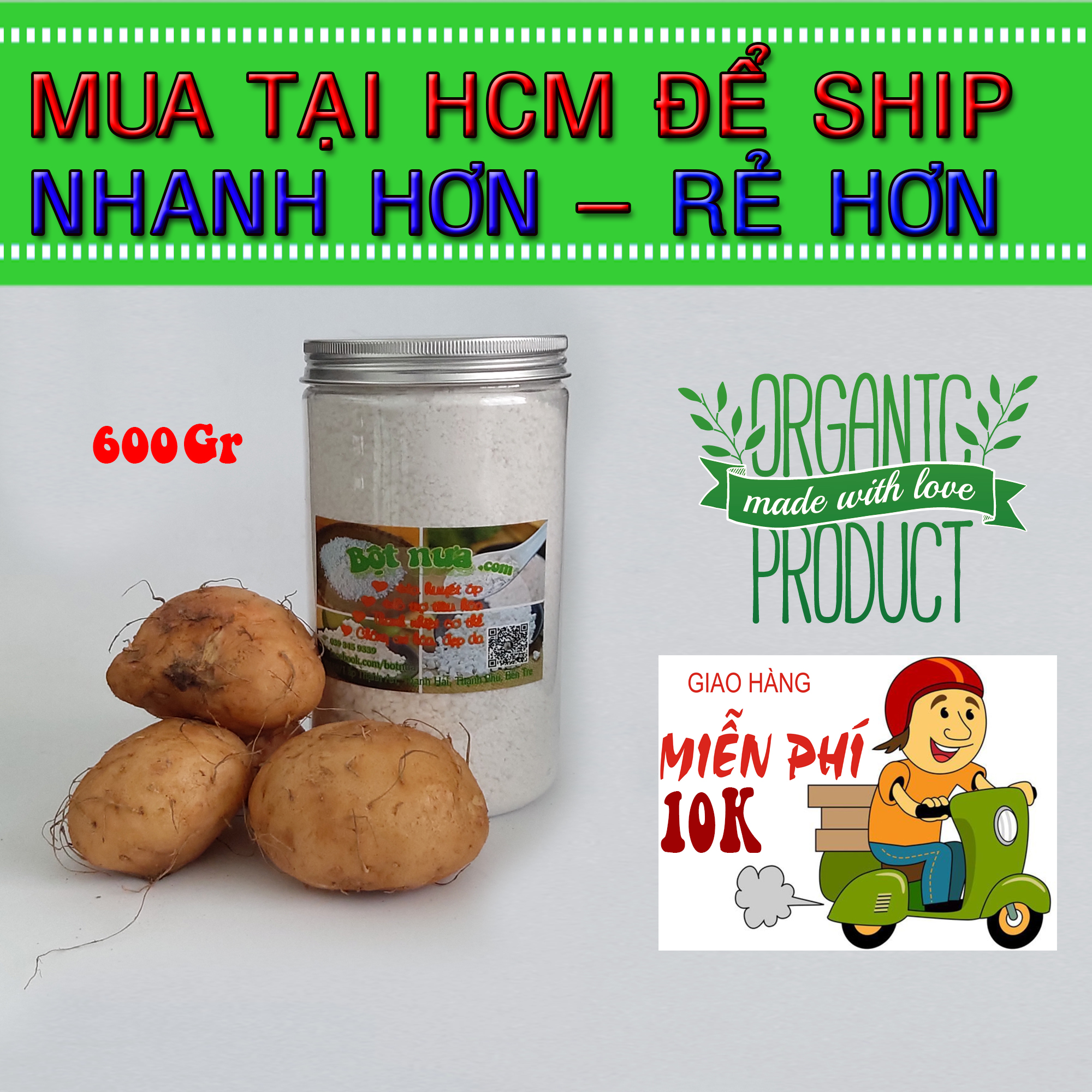 bột nưa (bột huyền) nguyên chất  nguyên liêu làm bánh cho người ăn kiêng keto