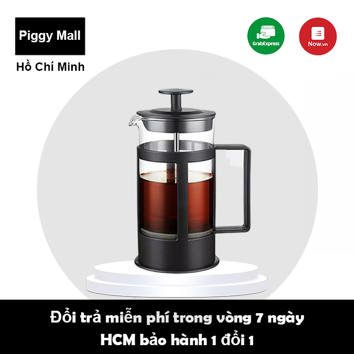 Bình pha cafe ấm trà Pha trà chuẩn kiểu Pháp Bình cafe,Bình Pha Cafe Kiểu Pháp 350ml/ 600ml - Bình pha cà phê french press - Dùng để pha trà hay cà phê theo phương pháp French press ép cà phê - Thiết kế tinh gọn, hiện đại - Chất liệu cao c