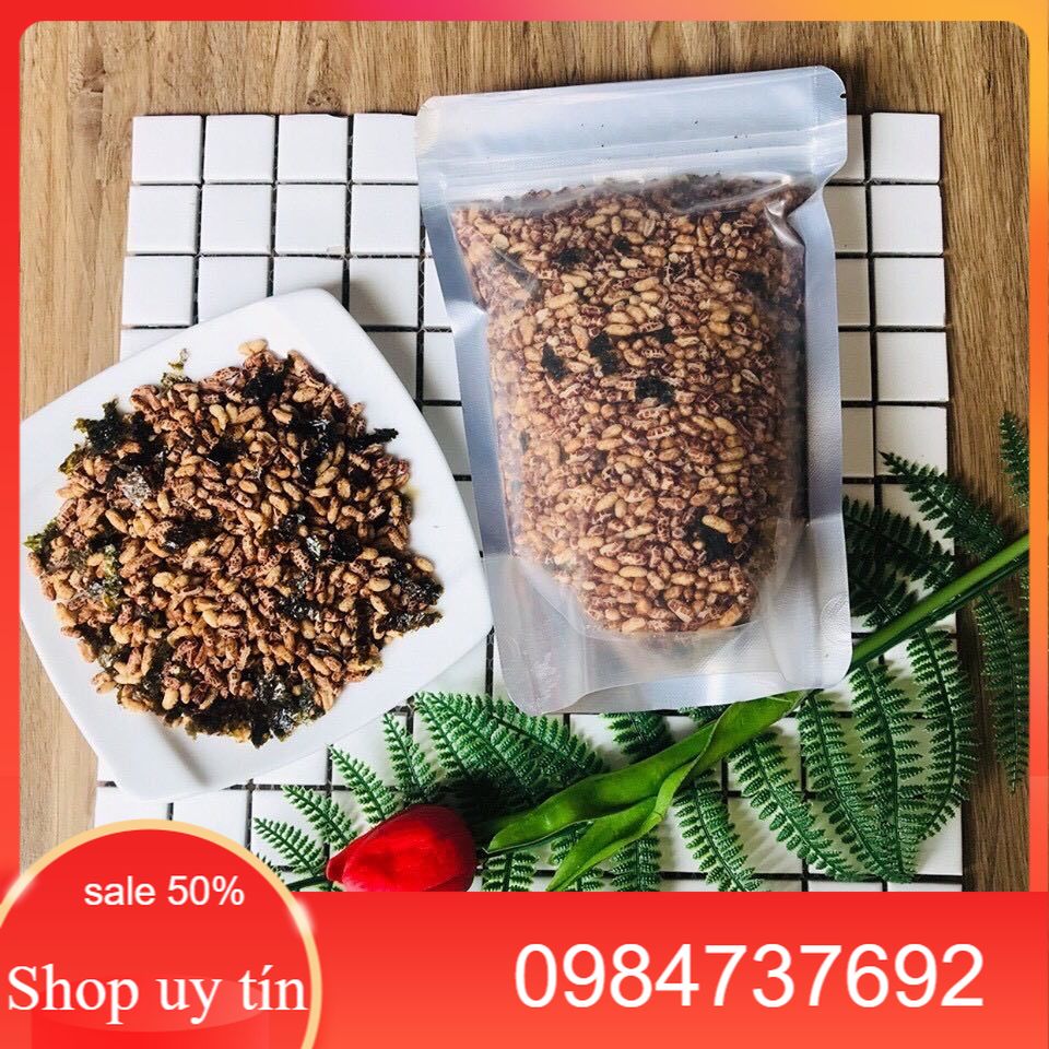 1kg gạo lứt sấy rong biển muối mè giòn tan ăn kiêng, giảm cân