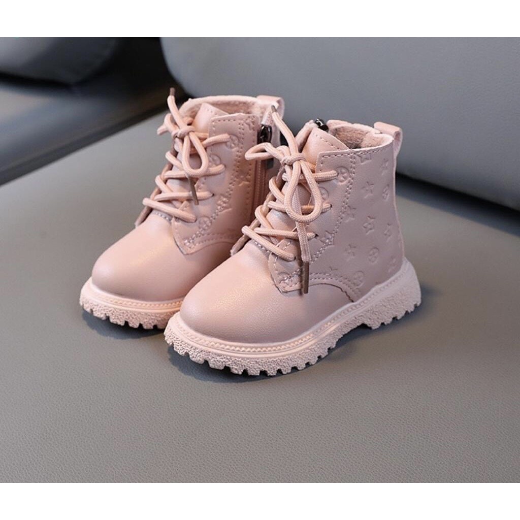 Giày boot da siêu mềm ấm chân hàng Quảng Châu Cao Cấp cho bé trai bé gái