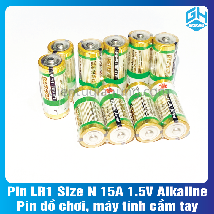 Combo 2 viên pin lr1 size n 15a 1.5v alkaline - pin đồ chơi, máy tính cầm tay