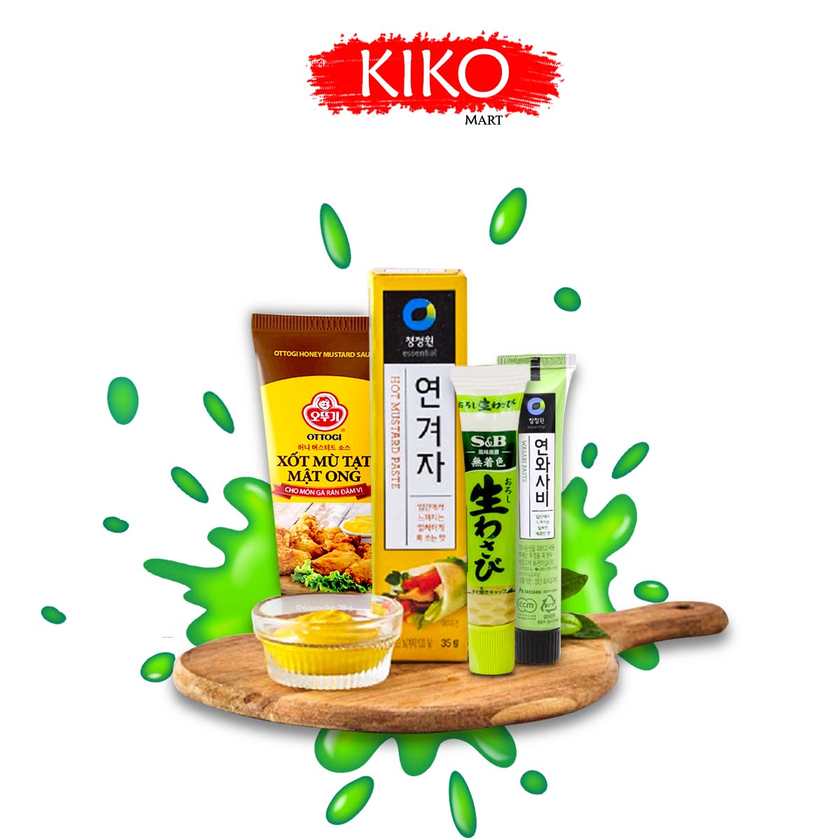 Mù Tạt Hàn Quốc Tuýp Vàng/Xanh Dạng 35g