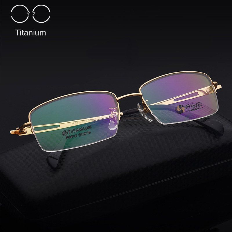 Gọng kính cận thị nam giới, viễn, lão, cận thị aiye model 818 - size: 55 – 18 titanium nguyên chất, phù hợp nam và nữ