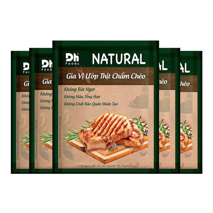 { COMBO 5 GÓI} NATURAL Gia Vị Ướp Thịt Chẩm Chéo 10gr Dh Foods là loại gia vị đặc sản của ẩm thực vùng Tây Bắc HIBUAUTO