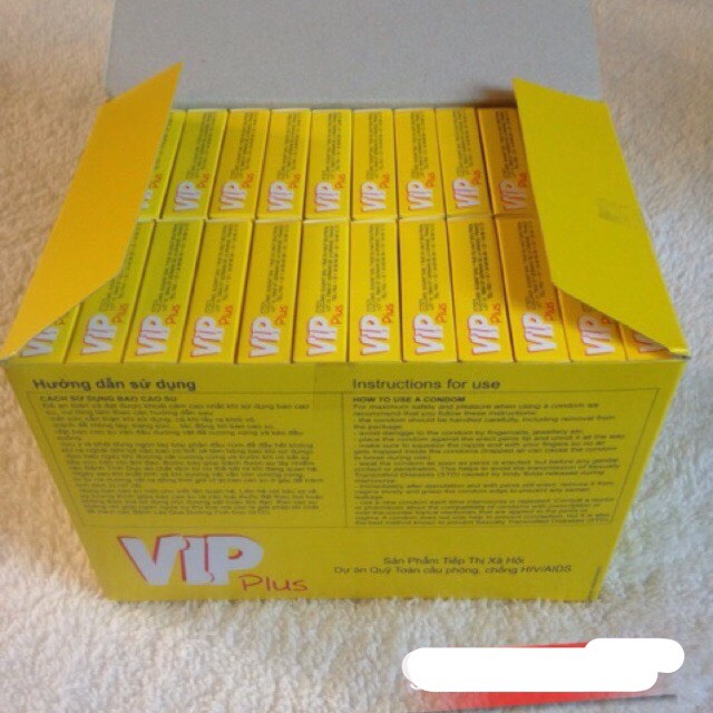 Bao cao su Gia Đình Vip plus hộp lớn 144 cái