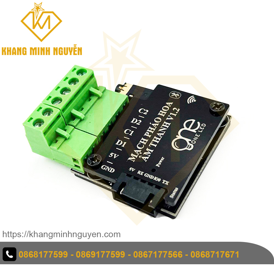 Mạch Pháo Hoa có âm thanh chính hãng One Led, mạch điều khiển hiệu ứng đèn full màu làm pháo hoa điện hiệu ứng như thật