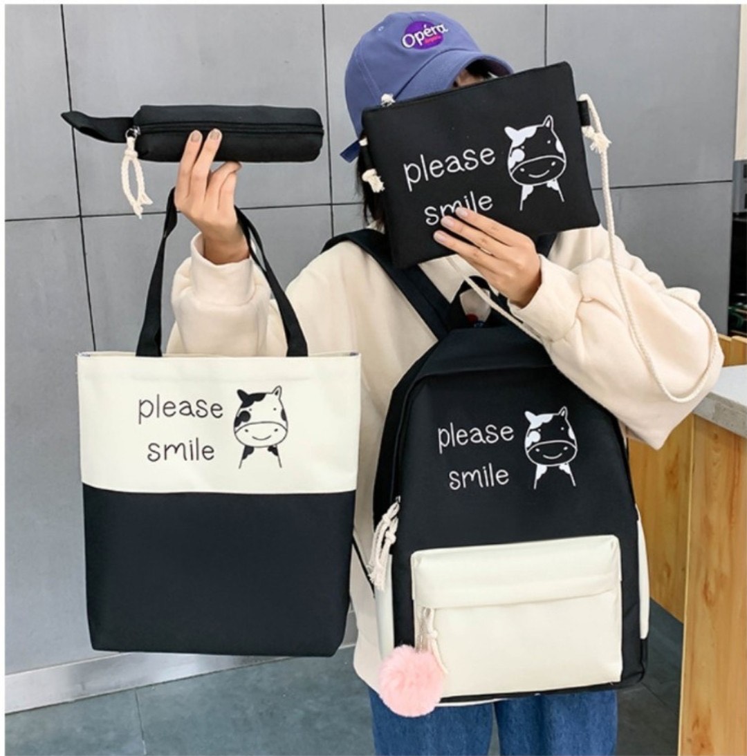 [HCM]COMBO BALO 4 Món Thời Trang Y Hình Vải Cao Cấp - BÒ SỮA