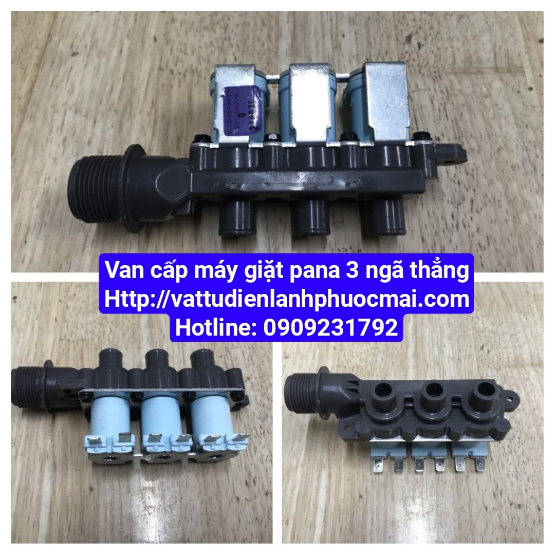 Van cấp máy giặt panasonic 3 ngã thẳng ac : 220v phước mãi