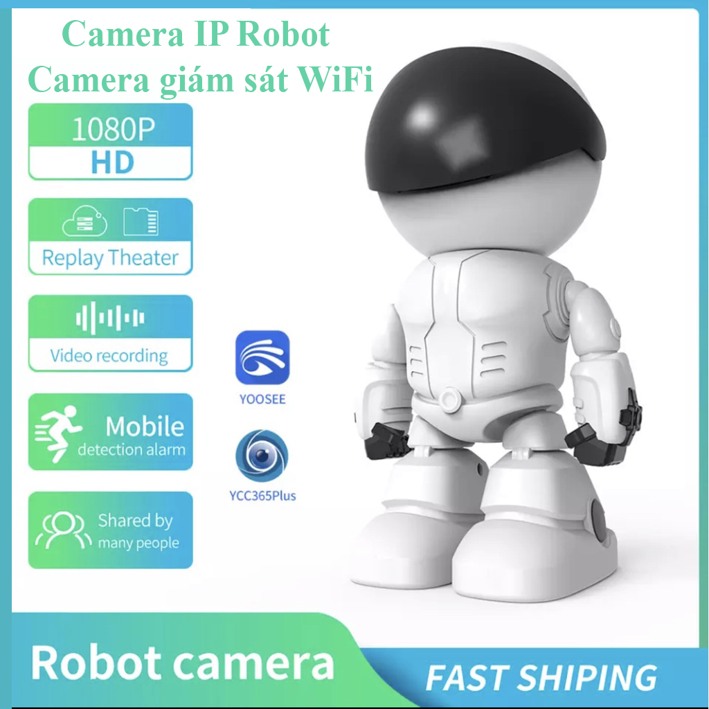 Top Bán Chạy Nhất  Camera, Camera IP Robot 1080P Camera An Ninh 360 Wifi