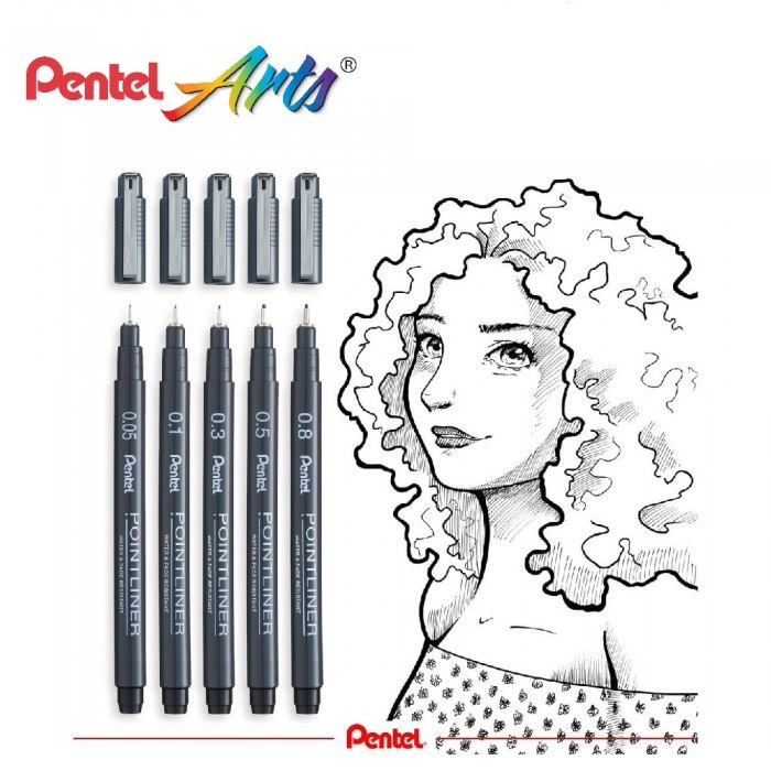 Bút line đi nét chuyên nghiệp pentel pointliner